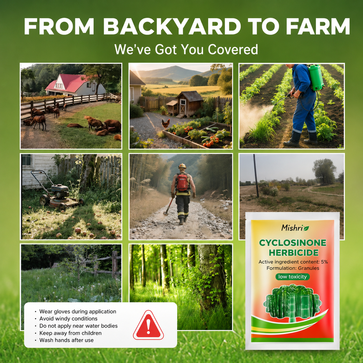 Cyclosinone Herbicide – Outdoor Weed & Unwanted Growth Control Granules